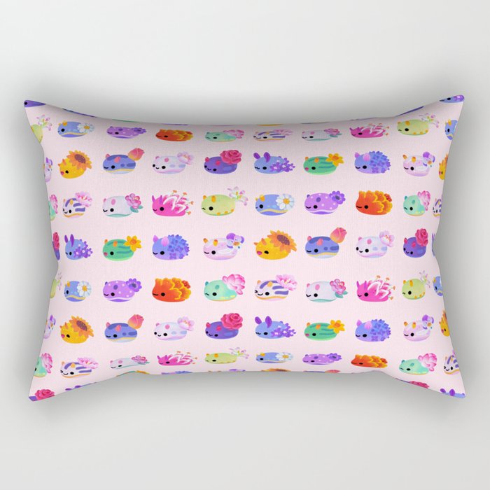 Flower sea slug - pastel Rectangular Pillow Gallery Image 1
