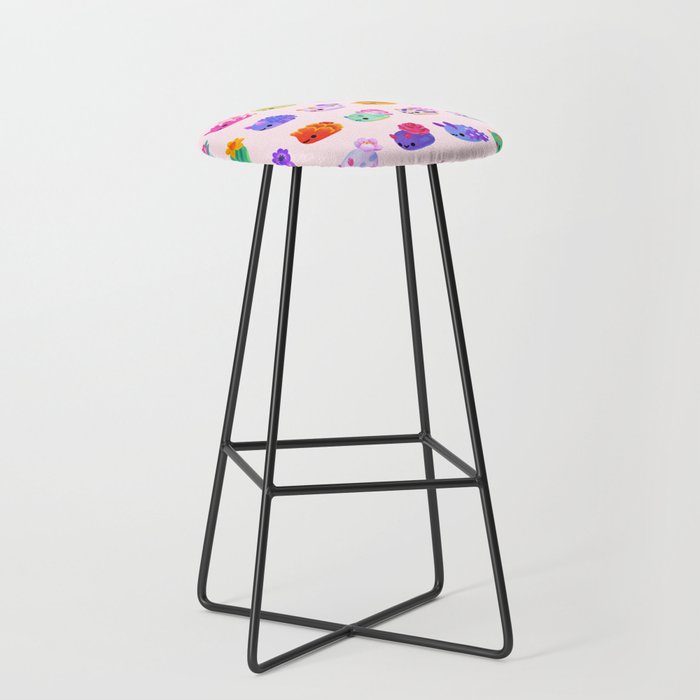 Flower sea slug - pastel Stool Gallery Image 1