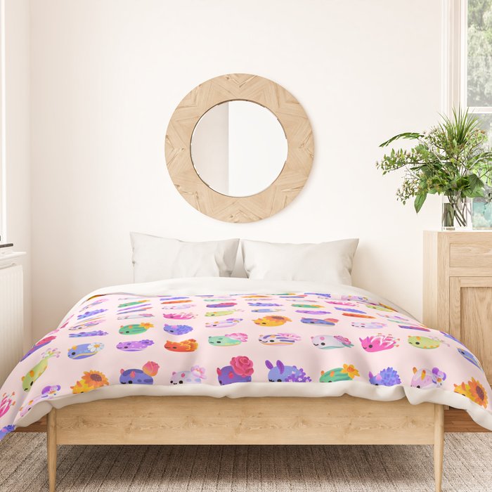 Flower sea slug - pastel Duvet Cover Gallery Image 3