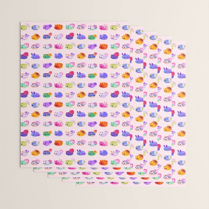 Flower sea slug - pastel Wrapping Paper Gallery Image 3