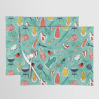 Backyard BBQ Aqua Placemat Gallery Image 1