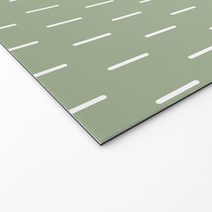 Modern Boho Minimal Pattern, Sage Green and White Welcome Mat Gallery Image 2