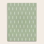 Modern Boho Minimal Pattern, Sage Green and White Notebook Gallery Image 4