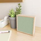 Modern Boho Minimal Pattern, Sage Green and White Mini Art Print Gallery Image 2