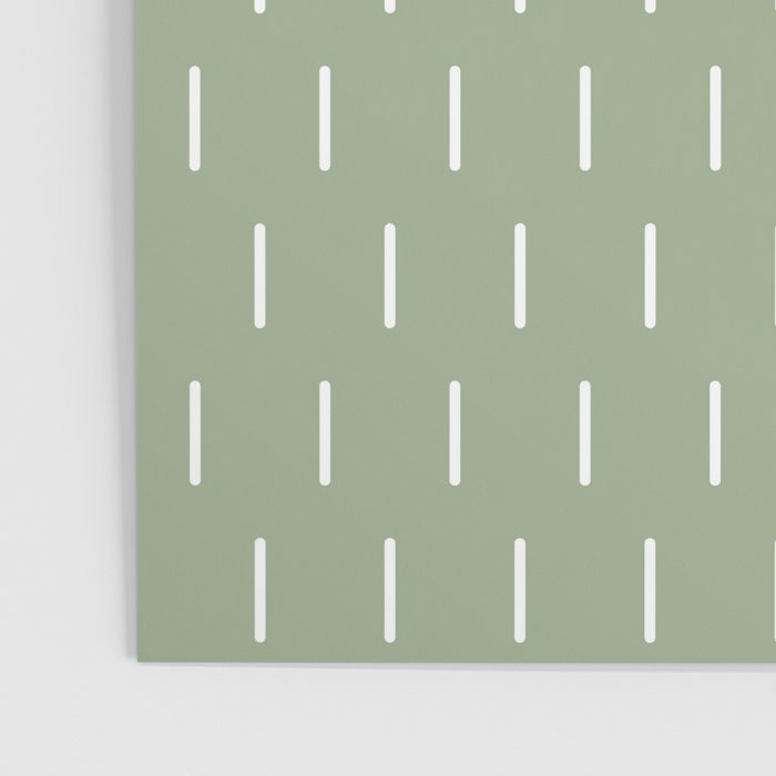 Modern Boho Minimal Pattern, Sage Green and White Poster Gallery Image 3