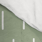 Modern Boho Minimal Pattern, Sage Green and White Comforter Gallery Image 4
