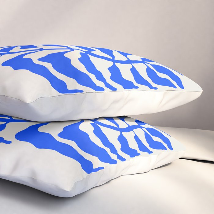 Wild Ferns: Ultramarine Blue Edition Pillow Sham Gallery Image 3