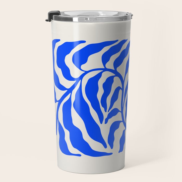 Wild Ferns: Ultramarine Blue Edition Travel Mug Gallery Image 3