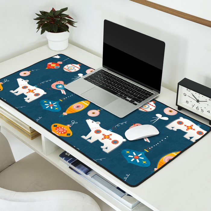 Christmas Retro decorations no2 Desk Mat Gallery Image 2