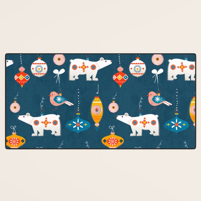 Christmas Retro decorations no2 Desk Mat Gallery Image 3