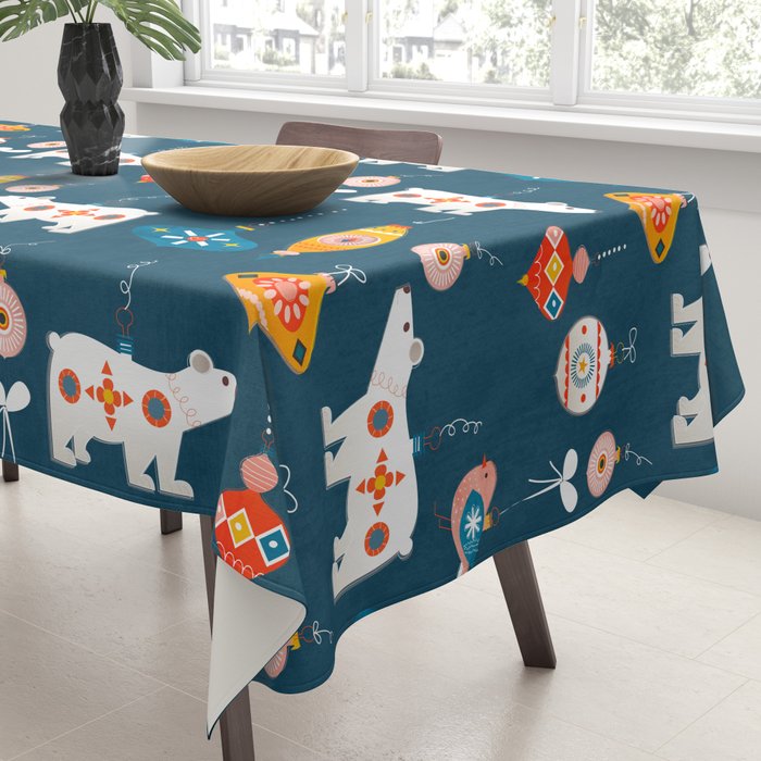 Christmas Retro decorations no2 Tablecloth Gallery Image 3