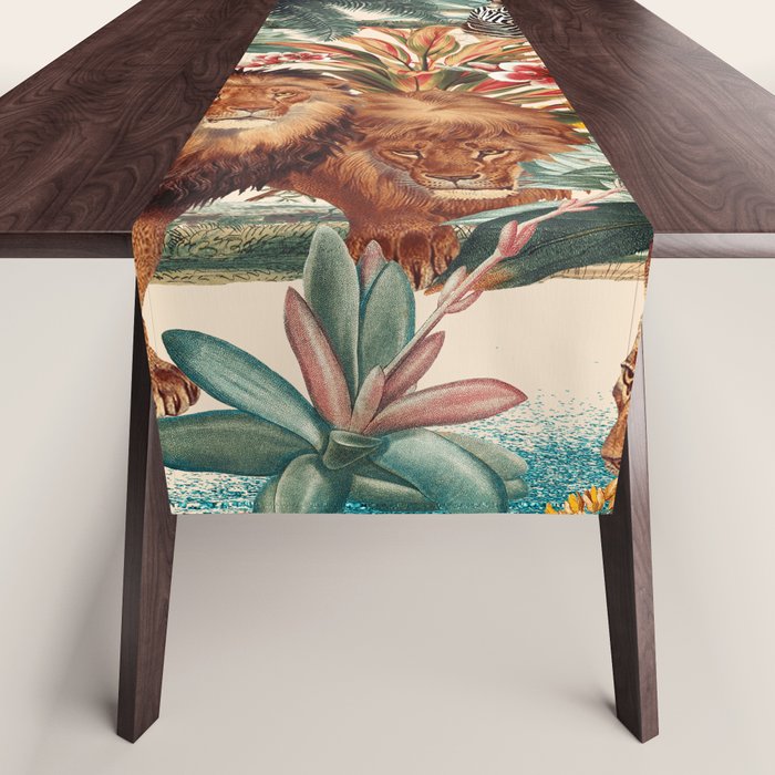 Floral and Animals Pattern IV Table Runner Gallery Image 1