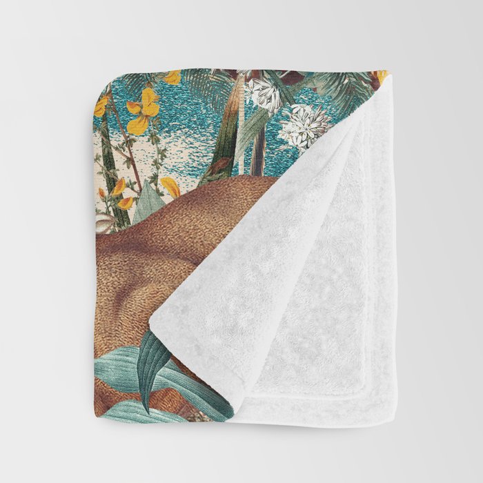 Floral and Animals Pattern IV Throw Blanket Gallery Image 3