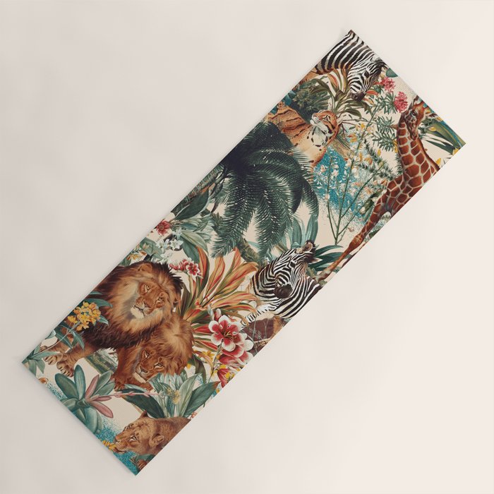 Floral and Animals Pattern IV Yoga Mat Gallery Image 1