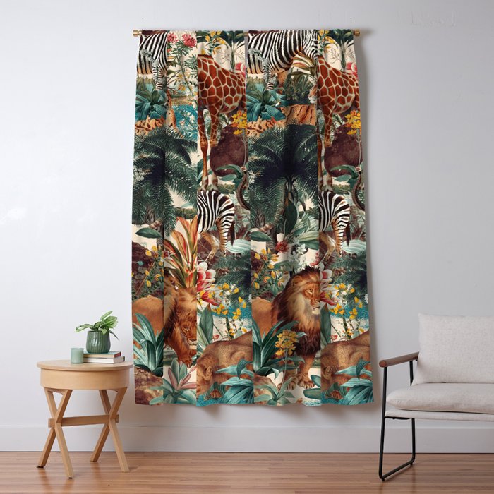 Floral and Animals Pattern IV Window Curtain Gallery Image 5