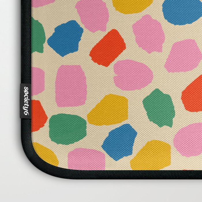 Ink Dot Colourful Mosaic Pattern in Rainbow Pop Colours Laptop Sleeve Gallery Image 3