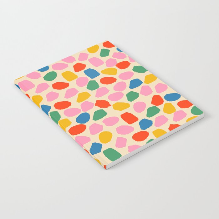 Ink Dot Colourful Mosaic Pattern in Rainbow Pop Colours Notebook Gallery Image 2