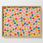 Ink Dot Colourful Mosaic Pattern in Rainbow Pop Colours Serving Tray Gallery Image 1