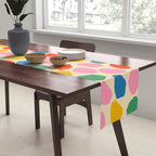 Ink Dot Colourful Mosaic Pattern in Rainbow Pop Colours Table Runner Gallery Image 2
