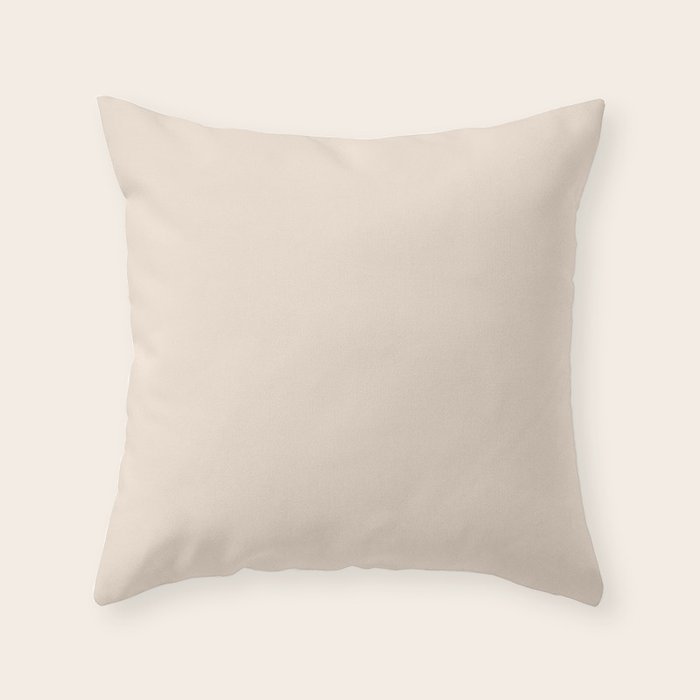 Boca Solid Shades - Almond Throw Pillow Gallery Image 6