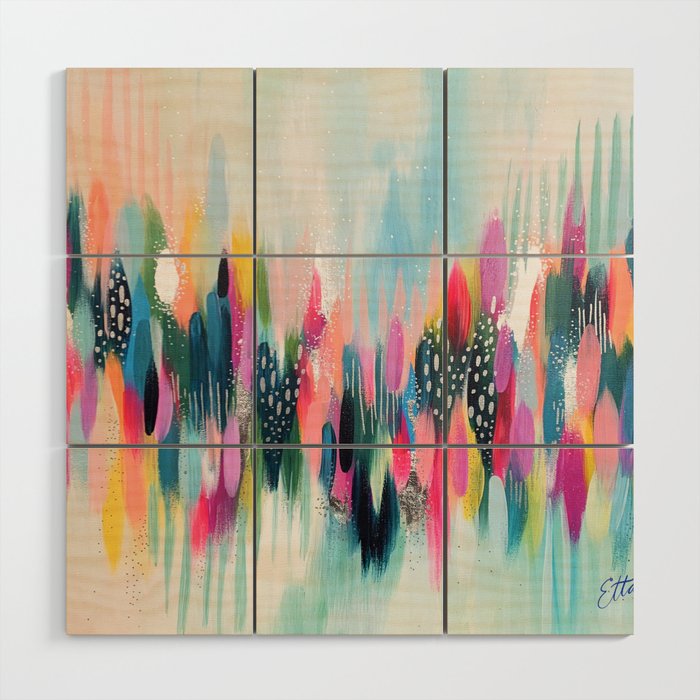 EttaVee Brushstroke No.109 Wood Wall Art Gallery Image 1