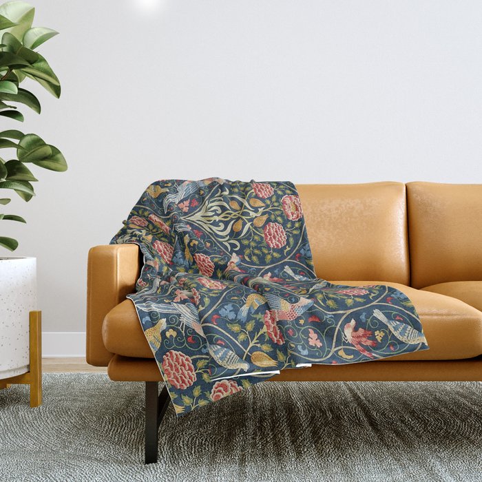Seasons By May Iris William Morris 1895 Throw Blanket Gallery Image 1