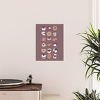 Cookie & cream & penguin - brown  pattern Poster Gallery Image 2