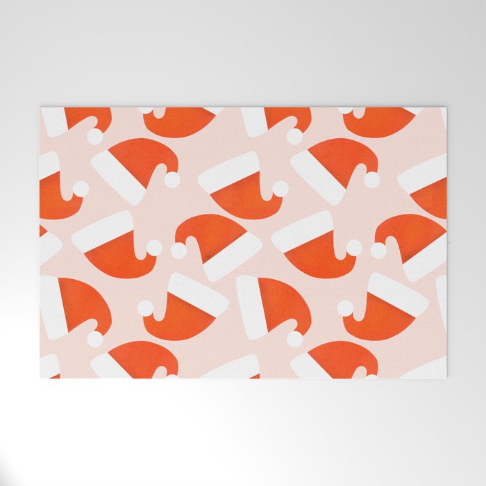 Santa Hat pattern Welcome Mat Gallery Image 1