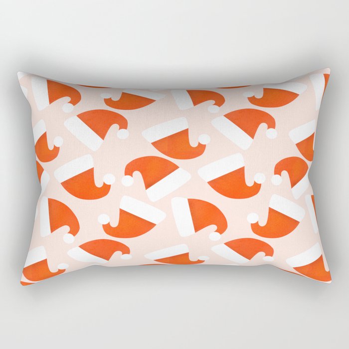 Santa Hat pattern Rectangular Pillow Gallery Image 1