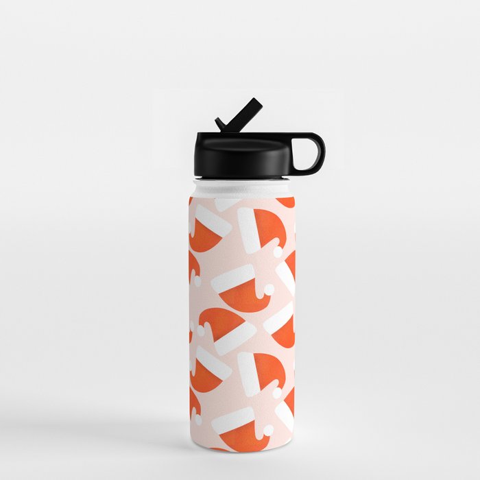 Santa Hat pattern Water Bottle Gallery Image 1