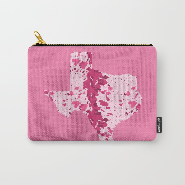 Texas Pink Longhorn Carry All Pouch Gallery Image 1
