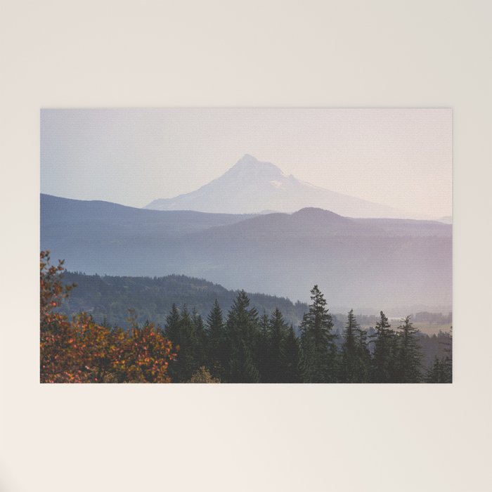 Mount Hood over the Columbia River Gorge Welcome Mat Gallery Image 1