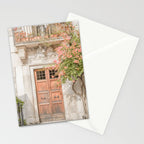 Floral Entry In Rome | Front Door Collection Travel Photography Art Print | Pink Summer Flowers In Italy Stationery Card Gallery Image 2