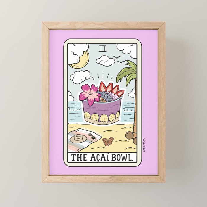 ACAI BOWL READING Mini Art Print Gallery Image 1
