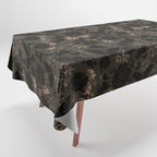 Maximalist Dark Moody Gothic Girl Flowers And Moths Tablecloth Gallery Image 1