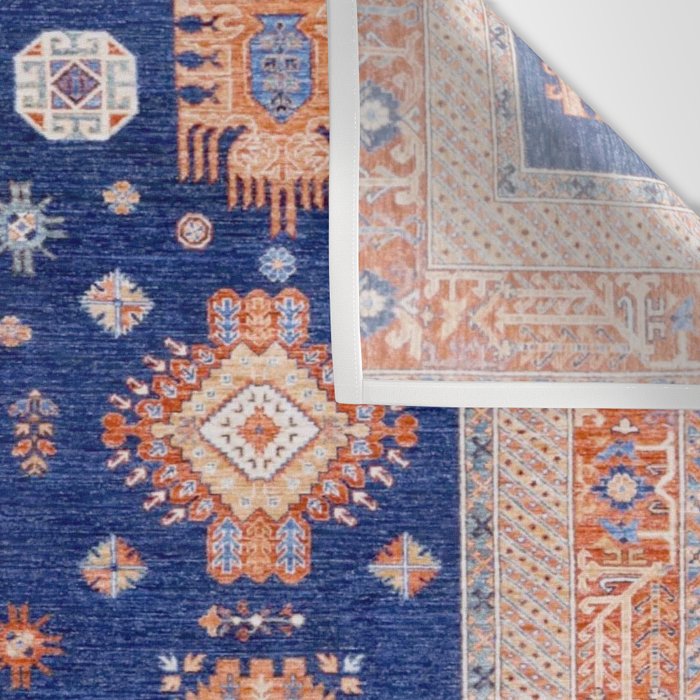 Navy Angel Jewels Kazak Rug Wall Tapestry Gallery Image 3