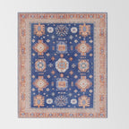 Navy Angel Jewels Kazak Rug Throw Blanket Gallery Image 2