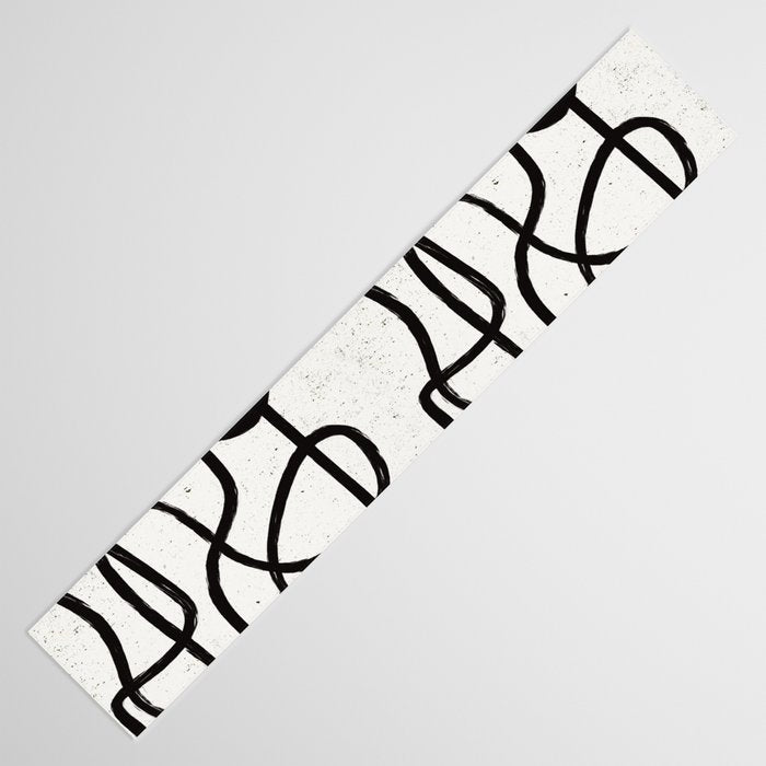 Japandi Minimal Marker Shapes Table Runner Gallery Image 3