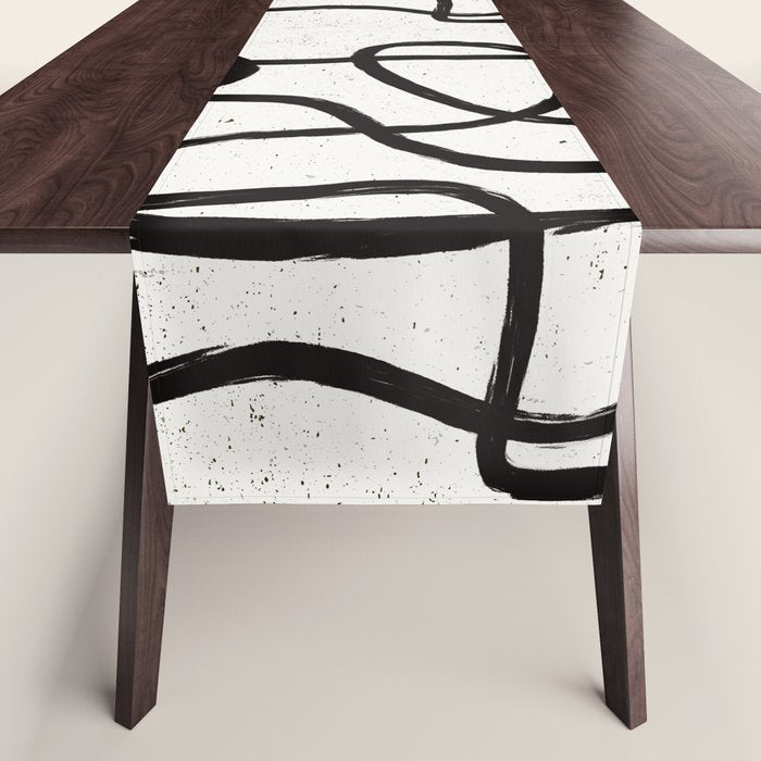 Japandi Minimal Marker Shapes Table Runner Gallery Image 1