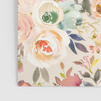 Hand painted ivory pink brown watercolor country floral Poster Gallery Image 3