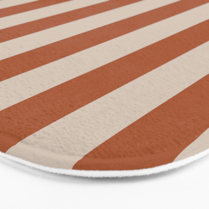 Vertical Stripes in Clay and Putty Bath Mat Gallery Image 3