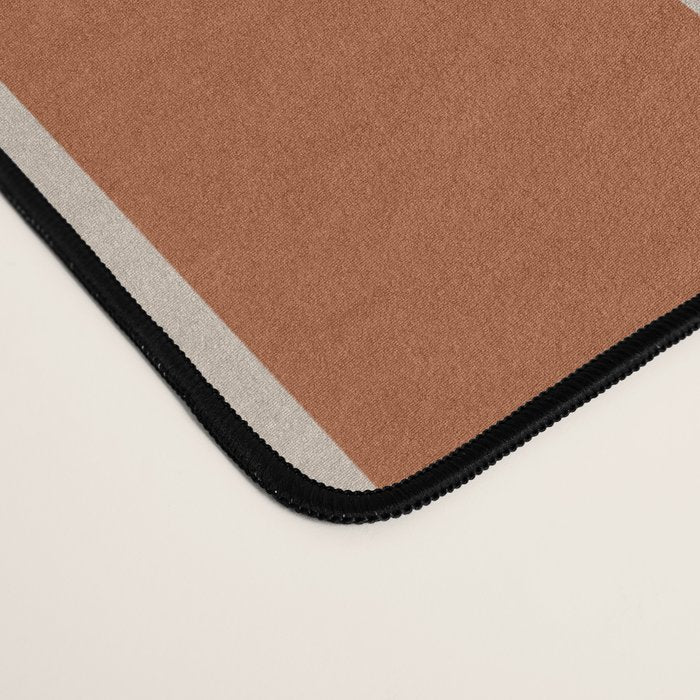 Vertical Stripes in Clay and Putty Desk Mat Gallery Image 4