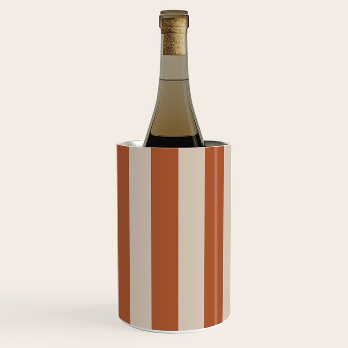Vertical Stripes in Clay and Putty Wine Chiller Gallery Image 2