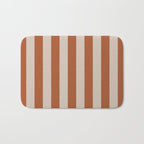 Vertical Stripes in Clay and Putty Bath Mat Gallery Image 1