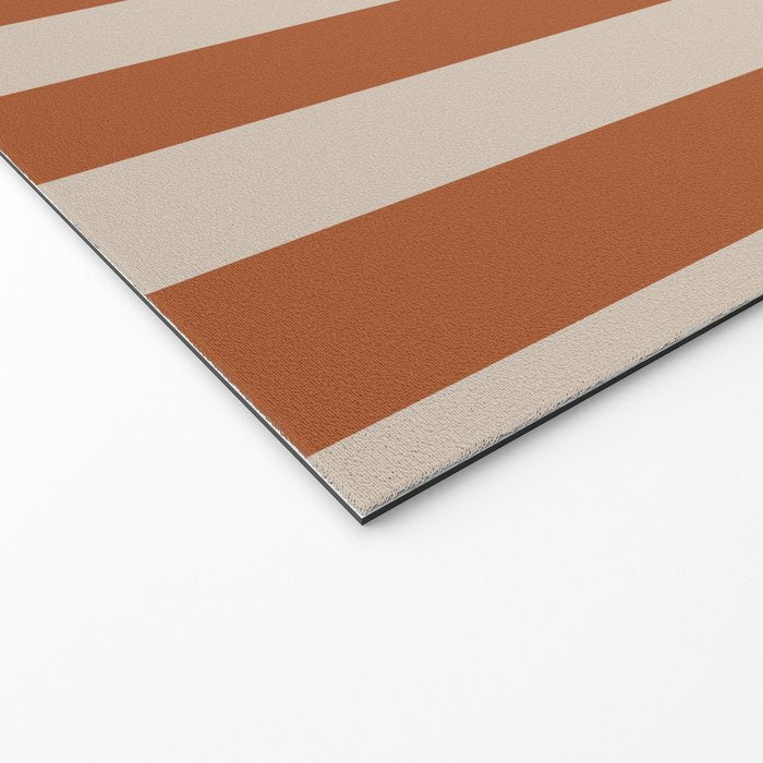 Vertical Stripes in Clay and Putty Welcome Mat Gallery Image 2