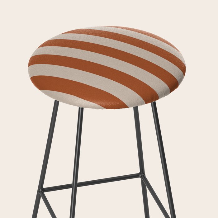 Vertical Stripes in Clay and Putty Stool Gallery Image 2