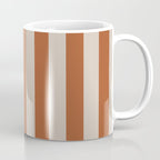 Vertical Stripes in Clay and Putty Coffee Mug Gallery Image 1