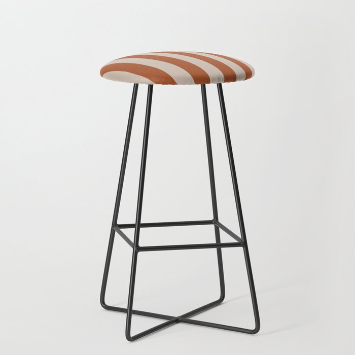 Vertical Stripes in Clay and Putty Stool Gallery Image 1
