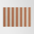 Vertical Stripes in Clay and Putty Rug Gallery Image 2