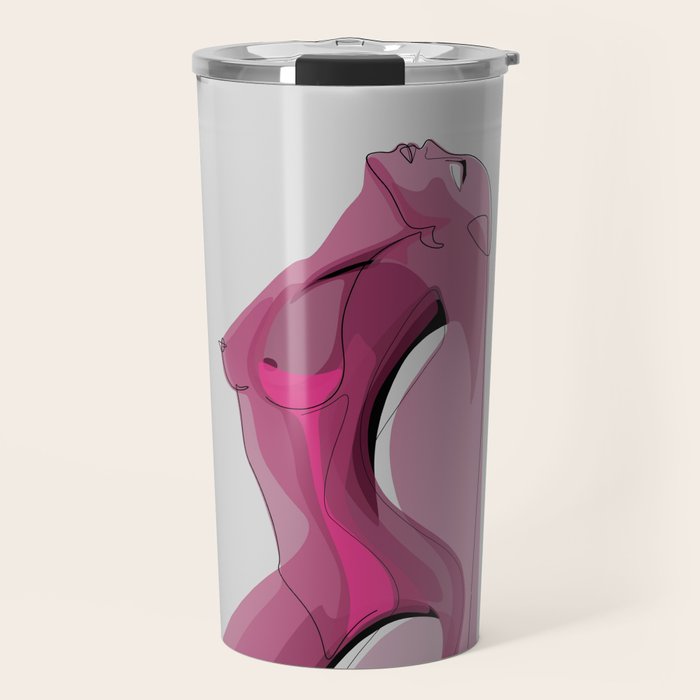 Pink Nudity Travel Mug Gallery Image 1
